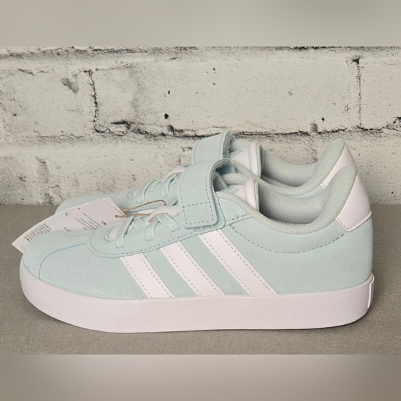 Adidas VL Court 3.0 EL C Kids Light Blue Skate Shoes NWT Size 2.5 - Picture 4 of 15